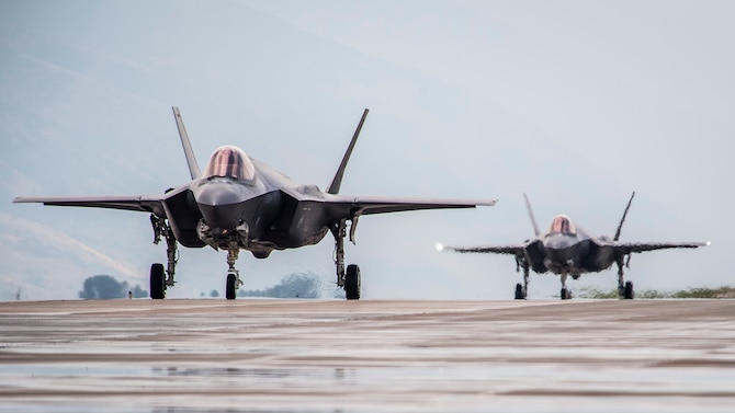 F-35As fly in weapons evaluation