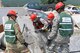 Members of the CERFP Search and Extraction Team, practice breeching heavy concrete during the mass casualty training exercise called CERFP New England on August 10, 2017 at Fort Indiantown, Pa. (U.S. Air National Guard photo by Master Sgt. Thomas Johnson)