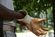 U.S. Airmen assigned to the 20th Civil Engineer Squadron worked as a team to demolish an uneven concrete sidewalk upheaved by tree roots at Shaw Air Force Base, S.C., Aug. 10, 2017. The pavement and construction equipment Airmen,  also known as “Dirt Boyz,” used tools such as a pneumatic 30-pound jack hammer and pickaxe to remove approximately five cubic yards of concrete to make way for a new path. (U.S. Air Force photos by Airman 1st Class Kathryn R.C. Reaves)
