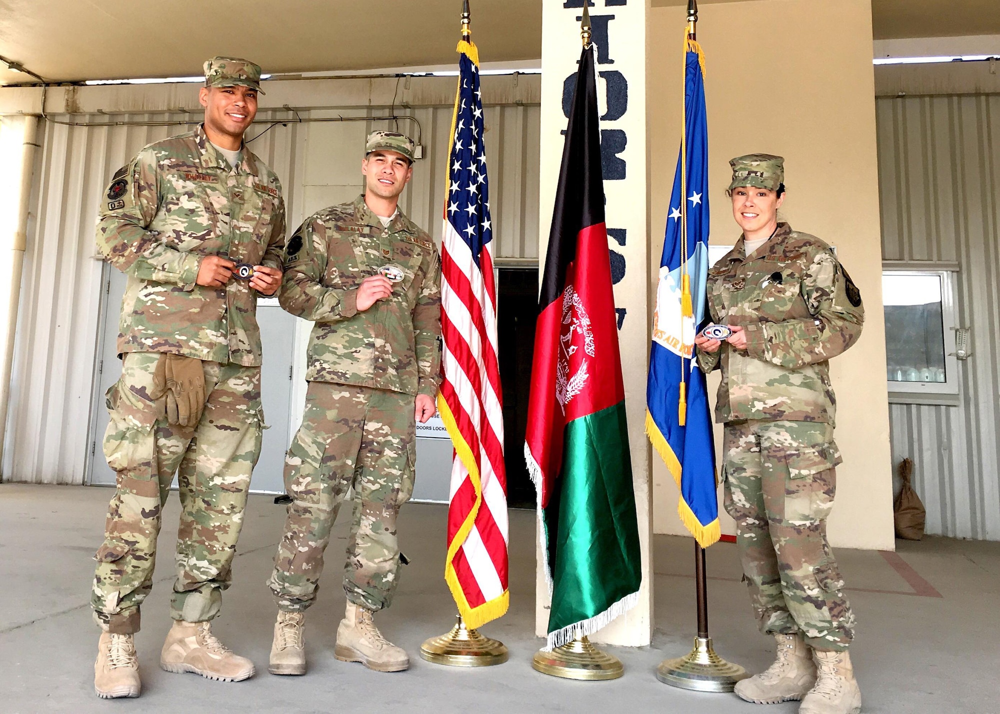 Three members from 446th ASTS in Bagram.