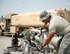 U.S Air Force Tech. Sgt. Mathew Kaski, dayshift supervisor with the 379th Expeditionary Logistics Readiness Squadron, Fuels Management Flight, completes refueling his truck at Al Udeid Air Base, Qatar, July 24, 2017. Kaski is responsible for dispensing fuel to all aircraft assigned to Al Udeid Air Base in order to meet mission requirements in support of Operation Inherent Resolve. (U.S. Air Force photo by Tech. Sgt. Amy M. Lovgren)