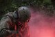 U.S. Air Force Tech. Sgt. Jason Allchin, a 35th Operations Support Squaron survival, evasion, resistance, and escape specialist, lights a flare during exercise Cope Angel 17 at Draughon Range near Misawa Air Base, Japan, Aug. 9, 2017. Japan held Cope Angel 17 for the first time on mainland Japan in order to strengthen interoperability between the Akita Prefecture Rescue Squadron and the 35th Fighter Wing. (U.S. Air Force photo by Airman 1st Class Sadie Colbert)