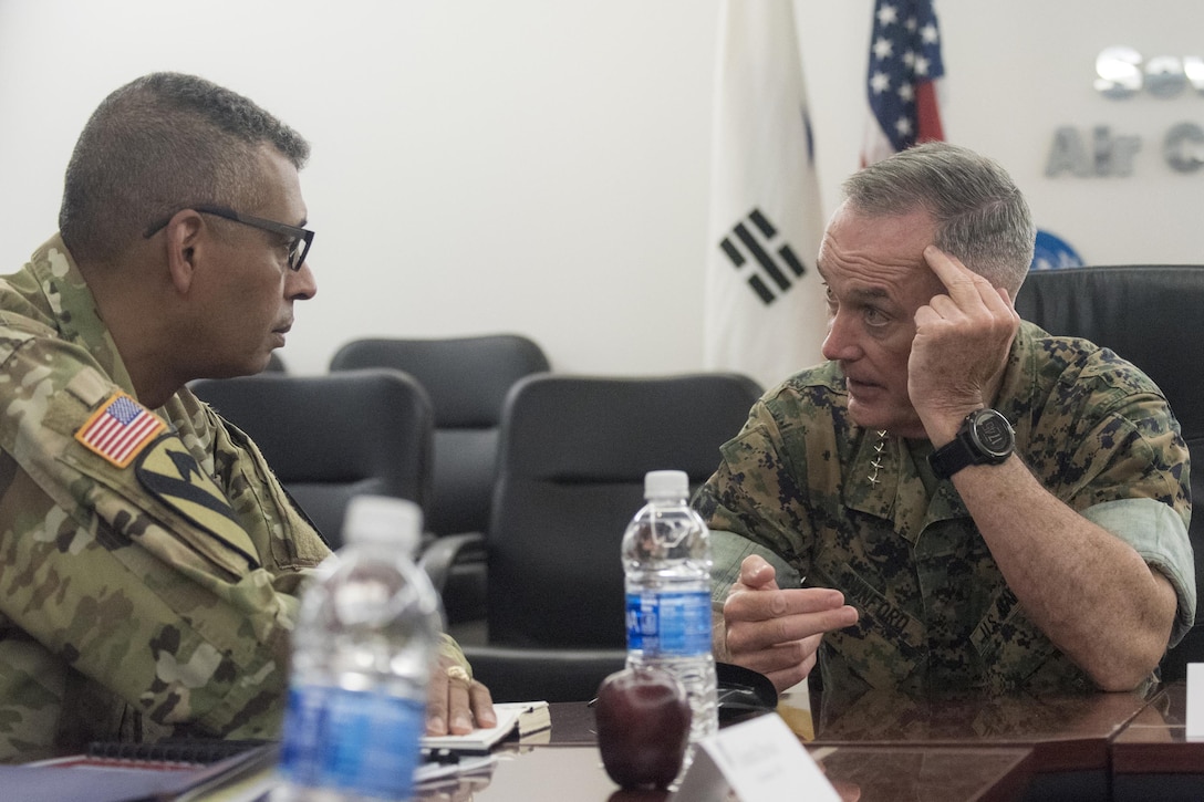 Two U.S. military leaders meet in South Korea.