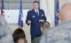 Maj. John Fite, the new 302nd Aircraft Maintenance Squadron commander, addresses the Reserve Citizen Airmen of 302nd AMXS and visiting guests during the squadron assumption of command ceremony at Peterson Air Force Base, Colo., Aug. 6, 2017. Fite highlighted his priority for the squadron during his command was to ensure its readiness for supporting C-130 Hercules aircraft operations at any time. Fite takes charge of the squadron after the departure of Lt. Col. John Drain, who now commands the 15th Maintenance Squadron at Joint Base Pearl Harbor Hickam, HI. (U.S. Air Force photo/1st Lt. Stephen J. Collier)