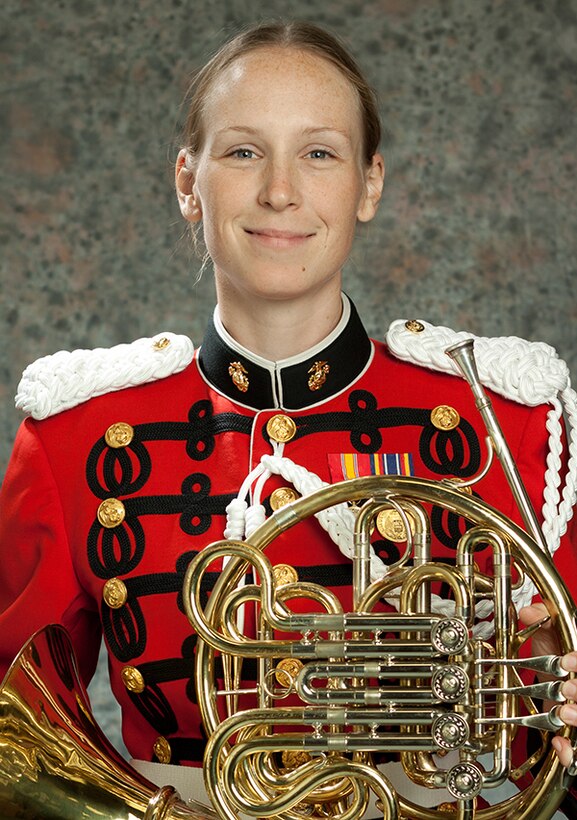 On Aug. 16-17, French horn player Staff Sgt. Cecelia Buettgen will make her solo debut with the Marine Band when she performs Richard Strauss’s Horn Concerto No. 1 in E-flat, Opus 11. The concerts, conducted by Assistant Director Major Michelle Rakers, will take place at 8 p.m., Wednesday, Aug. 16 at the west terrace of the U.S. Capitol and 8 p.m., Thursday, Aug. 17 at the Sylvan Theater, on the Washington Monument grounds.