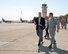 Marine Corps Gen. Joseph F. Dunford Jr., Chairman of the Joint Chiefs of Staff, talks with U.S. Air Force Col. John Klein, 60th Air Mobility Wing commander, during a gas and go at Travis Air Force Base, Calif., Aug. 10, 2017. (U.S. Air Force photo by Louis Briscese)