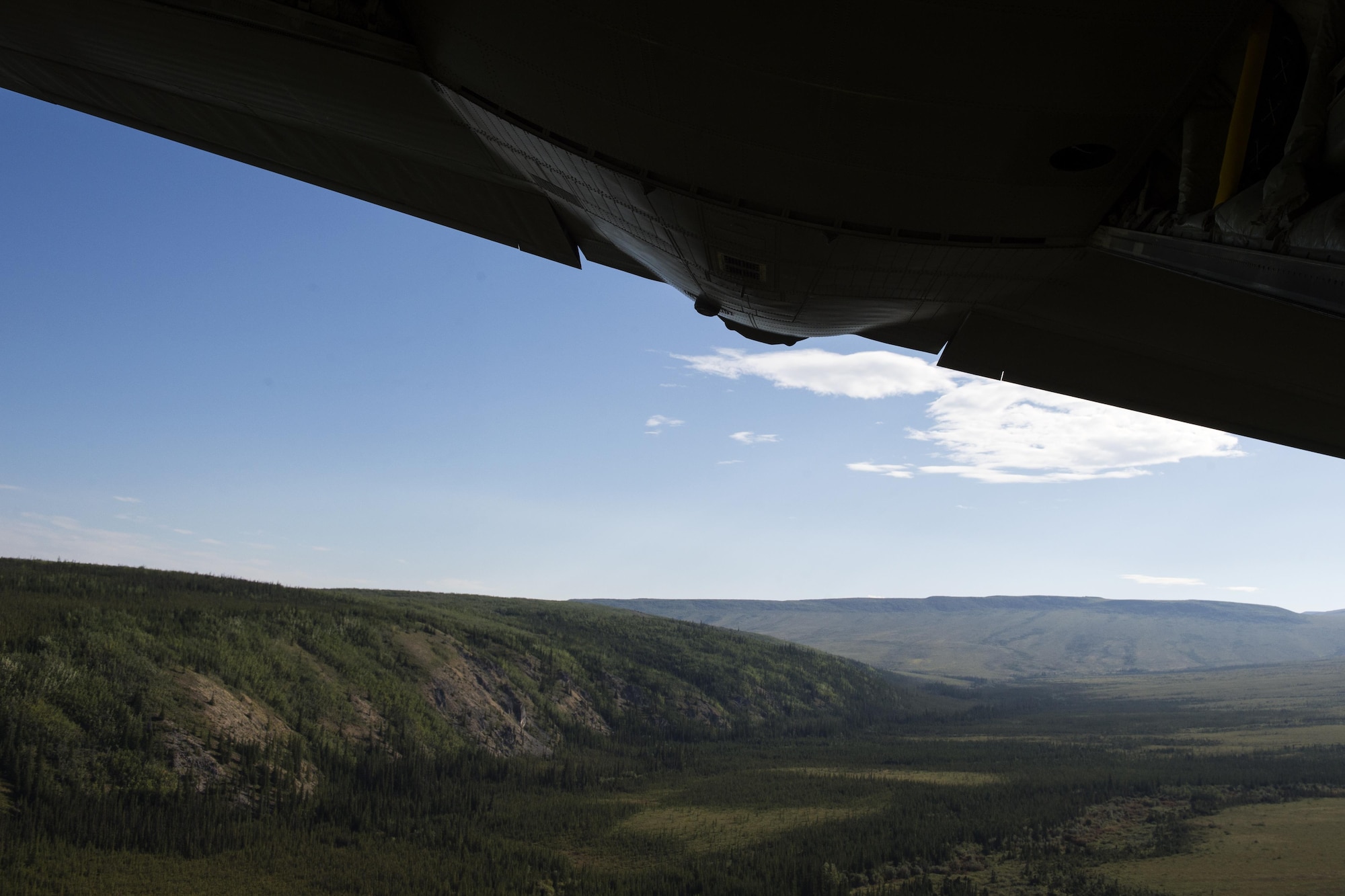 An Alaska landscape is seen from the C-130 Hercules during Red-Flag 17-3, Aug. 11, 2017.
