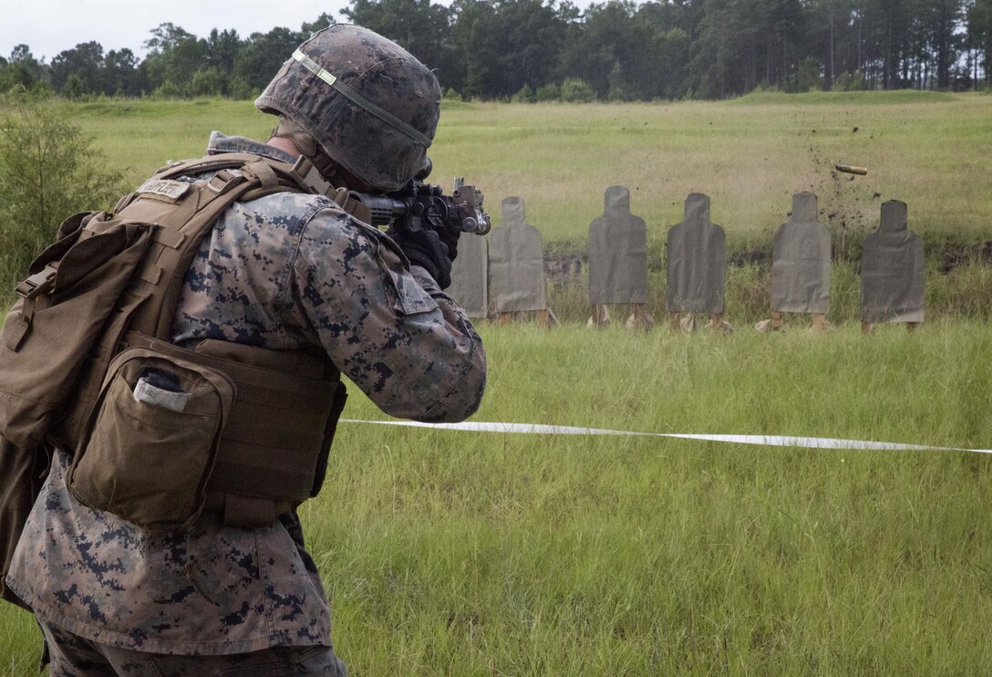 The Isaak Competition, in honor of Cpl. Garreth Isaak, distinguishes the most proficient scout within the Battalion through a series of events including an endurance course, land navigation, and weapons proficiency. The Marines are with 2nd LAR Battalion. (U.S. Marine Corps photo by Lance Cpl. Gloria Lepko)