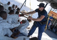 Photo of Coast Guard Cutter Seneca migrant interdiction operations