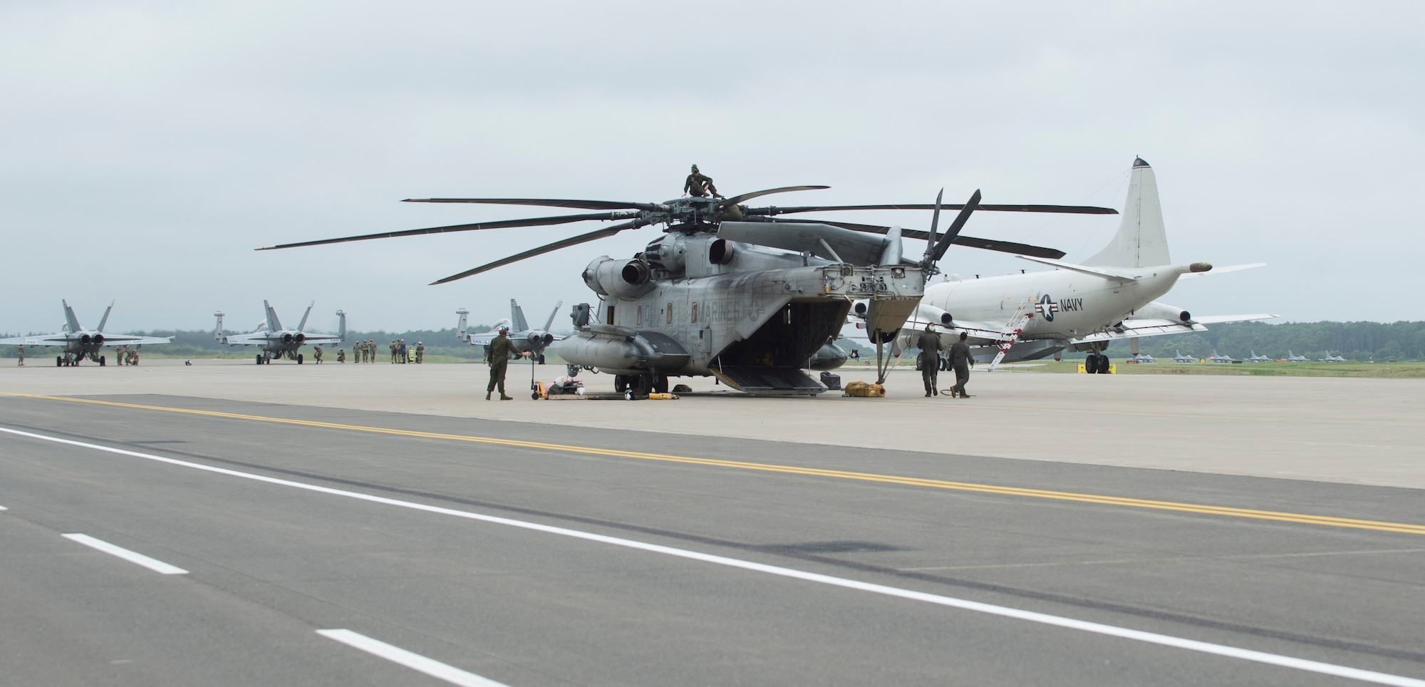 Airframes on Misawa runway