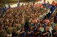 Faculty and staff from the San Angelo Independent School District recite the Pledge of Allegiance at the annual convocation signifying the kickoff of the 2017-2018 school year at the Foster Communications Colosseum, San Angelo, Texas, Aug. 15, 2017. The event included recognition of Goodfellow Air Force Base personnel, an armed forces salute, band and choir performances and inspirational presentations. (U.S. Air Force photo by Russell Stewart/Released)