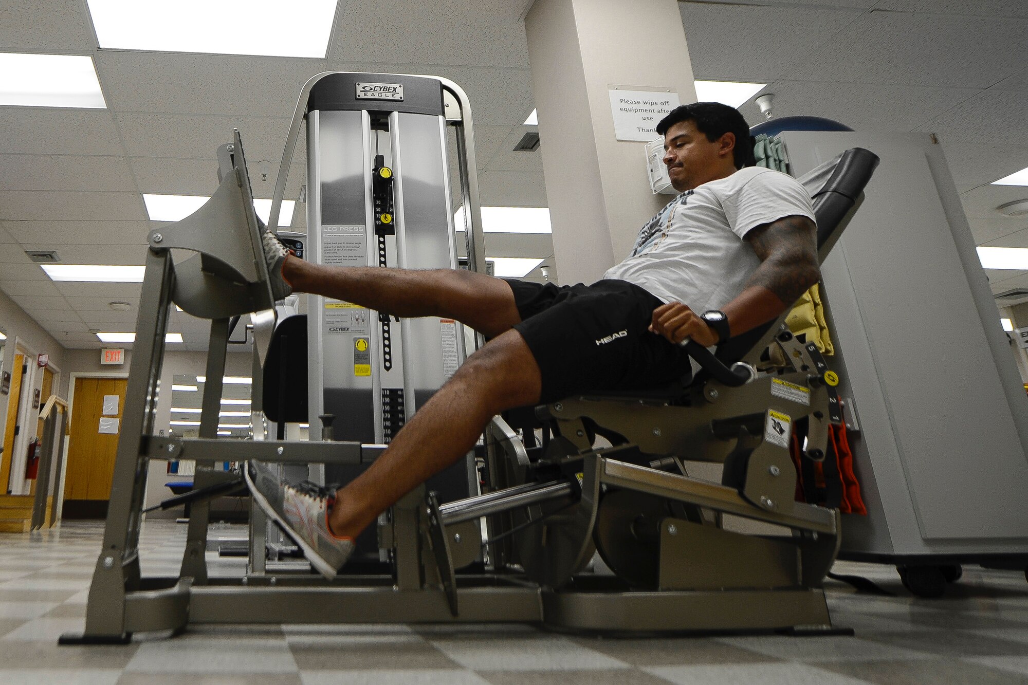 An avid soccer player, U.S. Navy Aircrewman 2nd Class Joshua Barrera, assigned to Helicopter Sea Combat Squadron-28, Norfolk, Va., found that Fort Eustis’ McDonald Army Health Center’s physical therapy office was the best option to treat his ligamentous injuries.