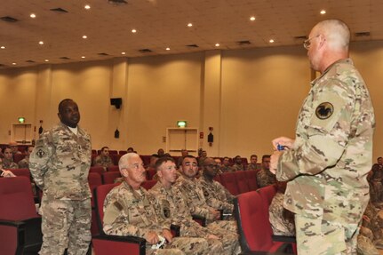 Army Reserve Senior Enlisted visits deployed troops