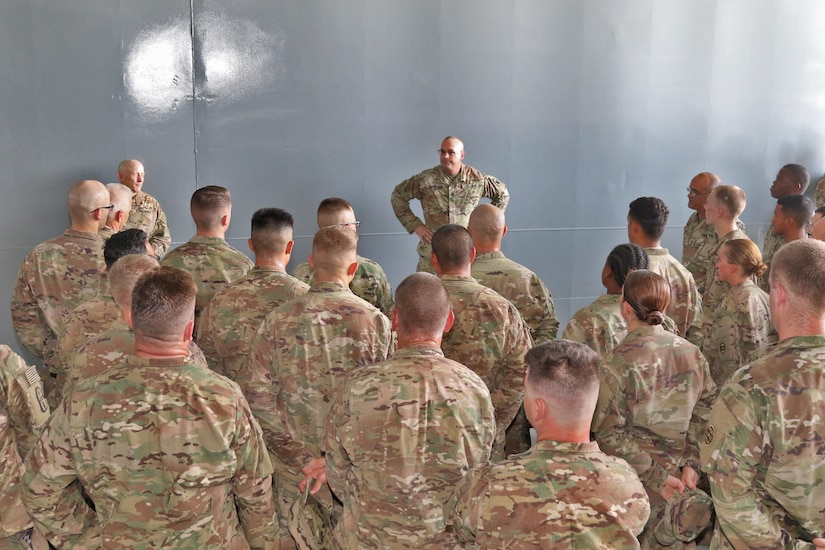 Army Reserve Senior Enlisted visits deployed troops