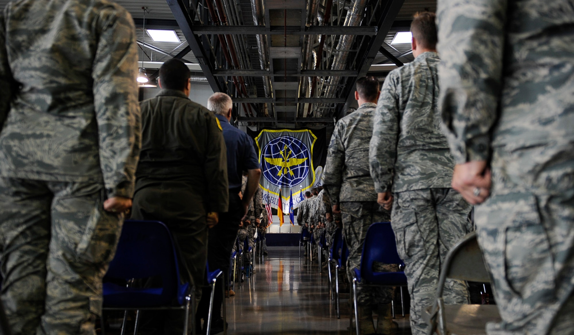 U.S. Air Force Gen. Carlton “Dewey” Everhart II, commander, Air Mobility Command, visits the 521st Air Mobility Operations Wing during his immersion tour on Ramstein Air Base, Germany, Aug. 14, 2017.