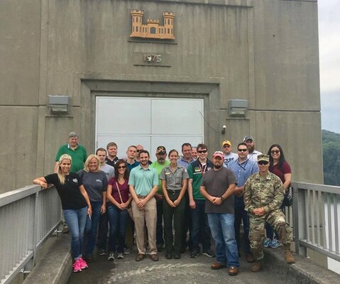 The Huntington District held its first New Employees Orientation on Tuesday, Aug. 1, 2017, and will conduct it quarterly moving forward. The orientation included a USACE and District overview from Col. Philip Secrist as well as site visits to Beech Fork Lake and to Robert C. Byrd Locks and Dam. The group included 18 new employees from the field and district office and new Deputy District Commander, Lt. Col. William Miller.