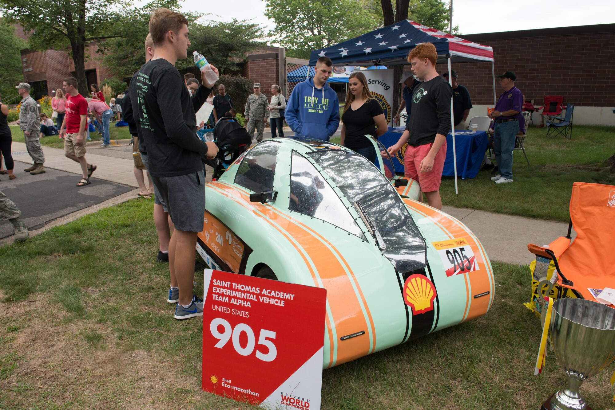 A high efficiency electric vehicle on display at Family Day. (Air Force Photo/Master Sgt. Eric Amidon