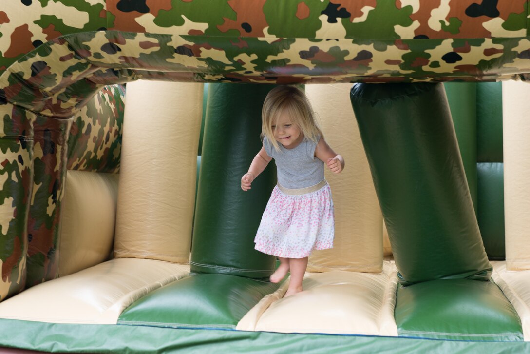 Bouncy houses were a big hit on Family Day. (Air Force Photo/Master Sgt. Eric Amidon)