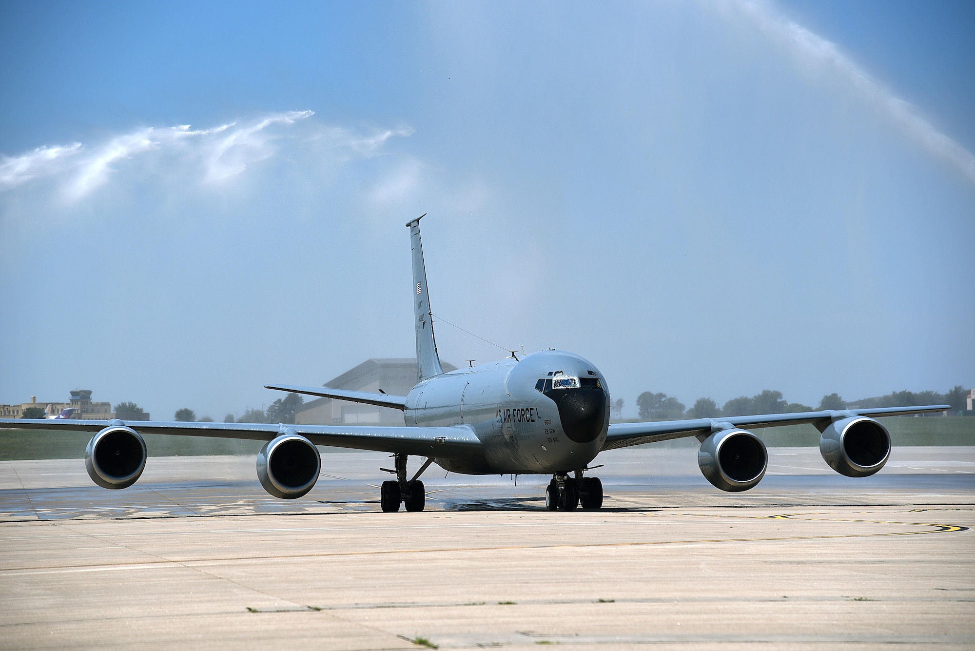 Col. Albert Miller, 22nd Air Refueling Wing commander, flew his fini-flight, June 30, 2017. Fini-flights are the last flight a pilot has before retirement or before a commander is assigned elsewhere. Miller assumed command of the wing Feb. 2015. (