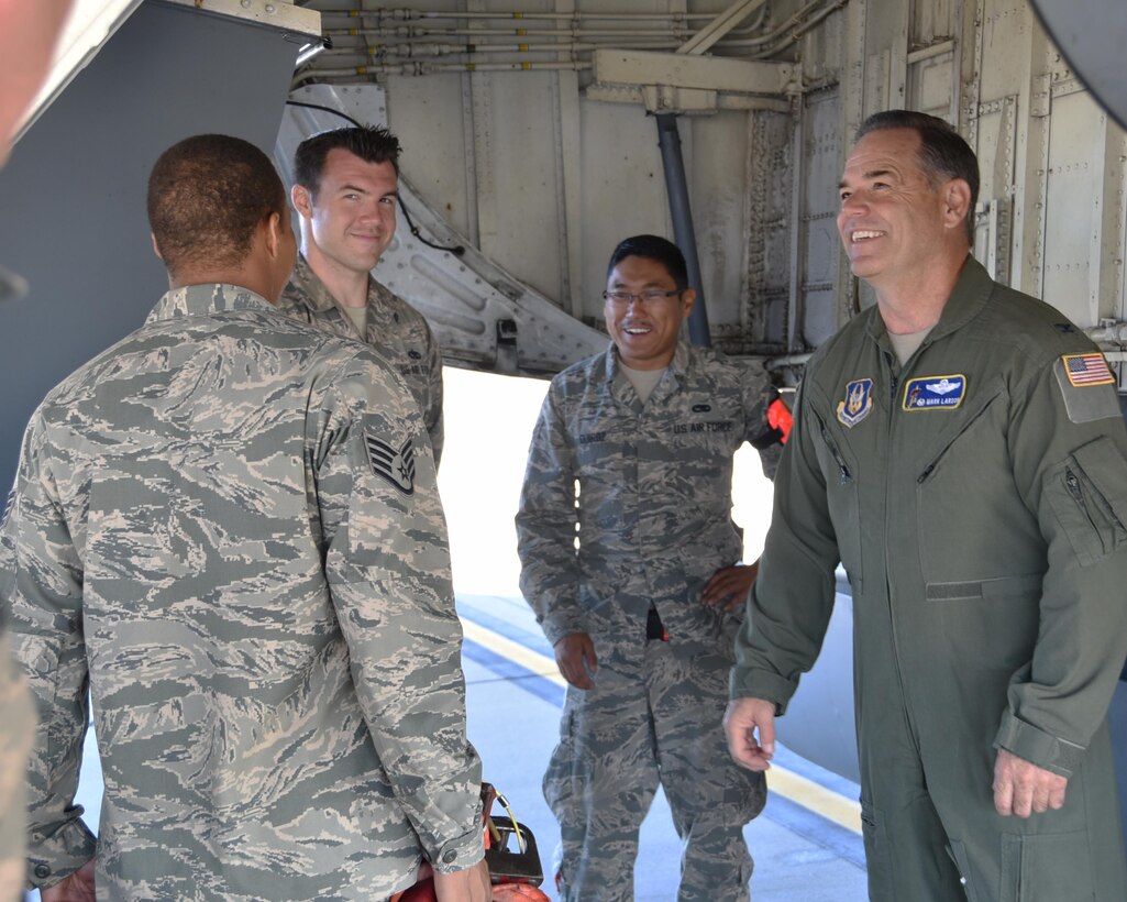 McConnell Air Force Base, Kan.  Fini-flights are the last flight a pilot has before retirement or before a commander is assigned elsewhere. Larson assumed command of the wing in 2012
