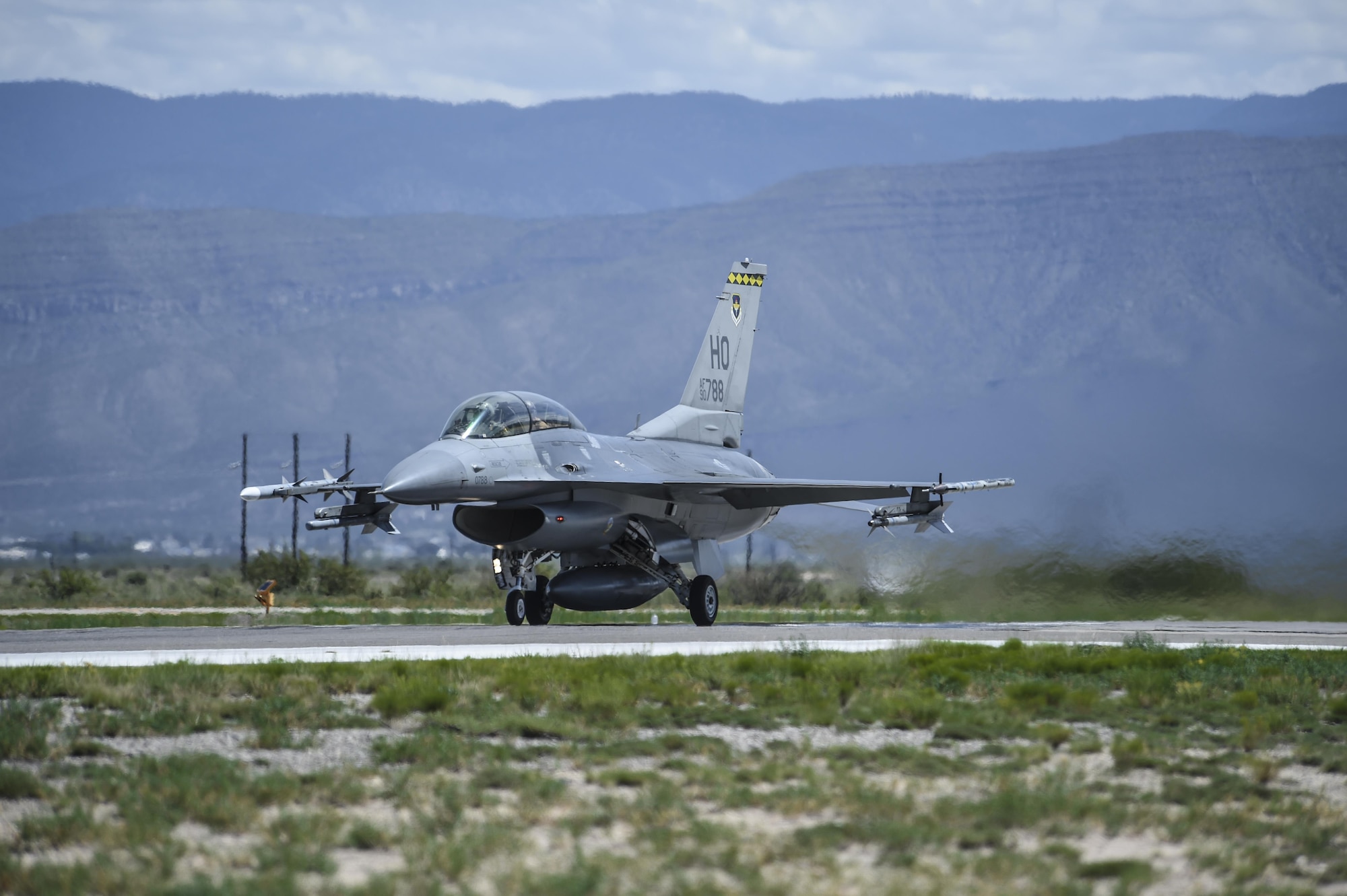 A German air force Tornado aircraft and an F-16 Fighting Falcon perform a final joint flying mission at Holloman Air Force Base, N.M., Aug. 17, 2017. The German air force has entered its final stage of departure, however they are not expected to complete their departure from Holloman AFB until mid 2019. (U.S. Air Force photo by Staff Sgt. Stacy Jonsgaard)