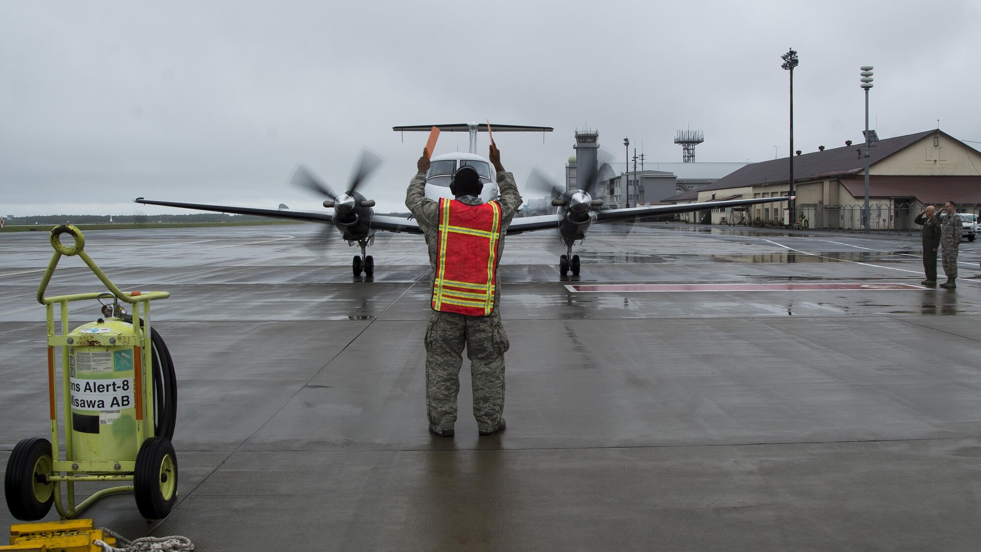 Lt. Gen. Jerry P. Martinez, the U.S. Forces Japan and 5th Air Force commander, meets with Airmen from Misawa Air Base, Japan.