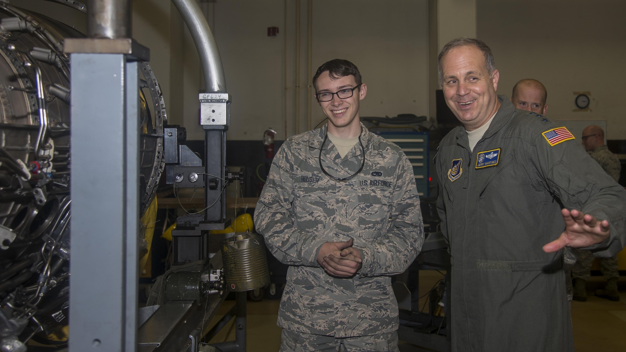 Lt. Gen. Jerry P. Martinez, the U.S. Forces Japan and 5th Air Force commander, meets with Airmen from Misawa Air Base, Japan.