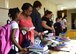 Parents help their children select school supplies during the Back-to-School Brigade event at Whiteman Air Force Base, Mo., Aug. 8, 2017. The event was hosted at the Whiteman Elementary School and was open to all active duty, Air National Guardsmen and reservist with children in grades kindergarten through 12th. (U.S. Air Force photo by Staff Sgt. Danielle Quilla)