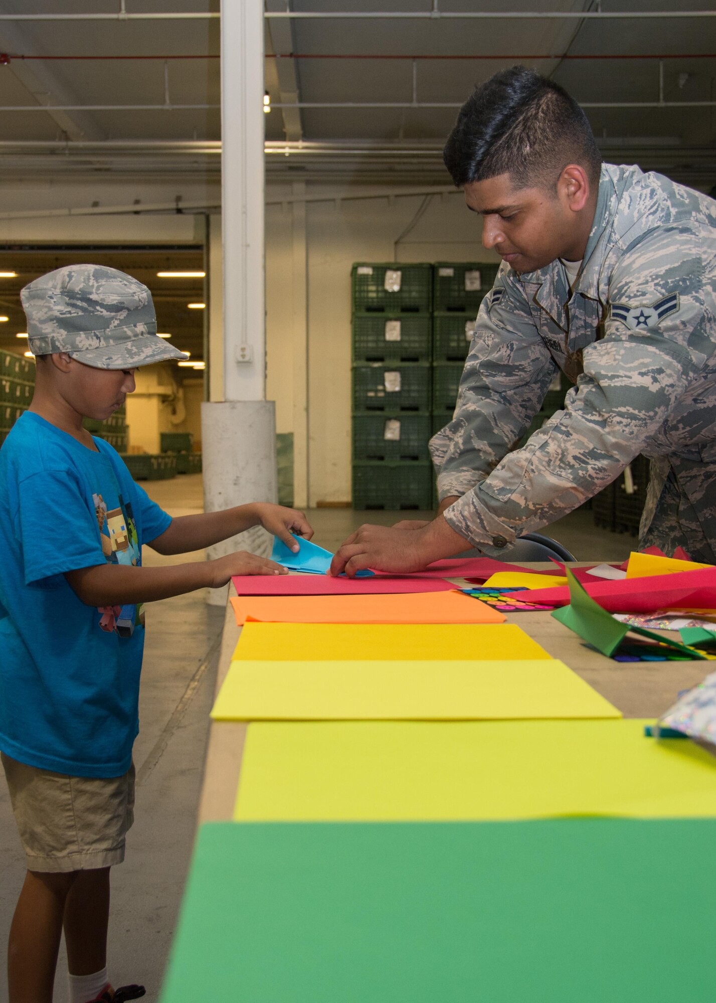 349th Air Mobility Wing Airmen and their family members participate in Operation Family Circle Aug. 12, 2017, at Travis Air Force Base, Calif.