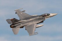An Air National Guard F-16 Fighting Falcon from Kelly Field, Texas, flies in air space above Hill Air Force Base, Utah, Aug. 17, 2017. The F-16 flew during Combat Archer, an evaluation exercise which tests and validates the performance of crews, pilots, and their technology while deploying precision-guided munitions. (Photo courtesy Scott Wolff)