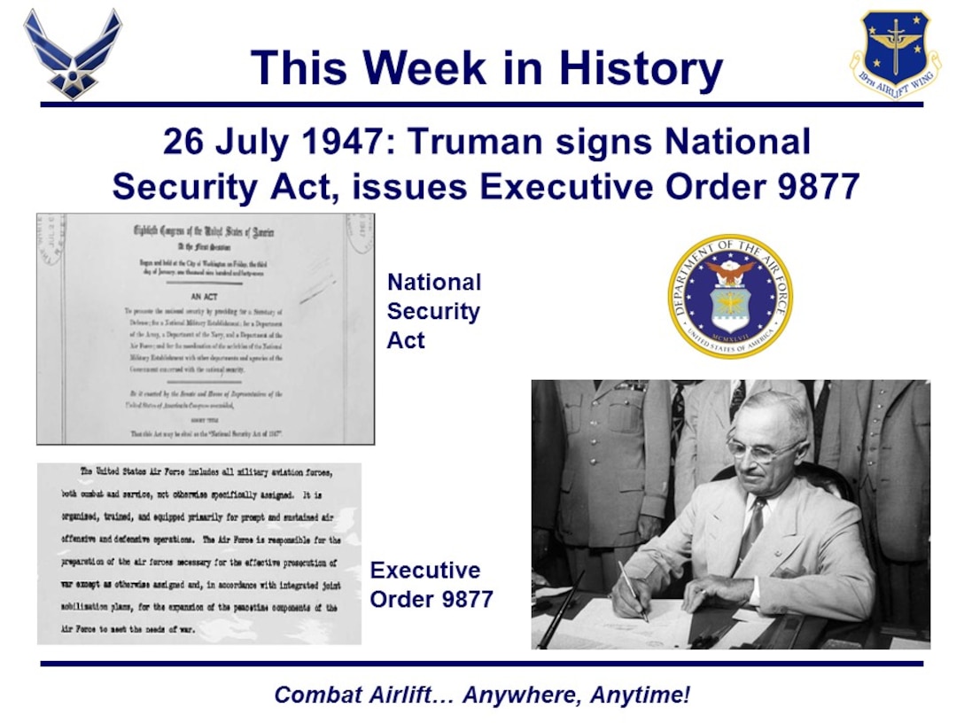 July 26, 1947: Truman signs National Security Act