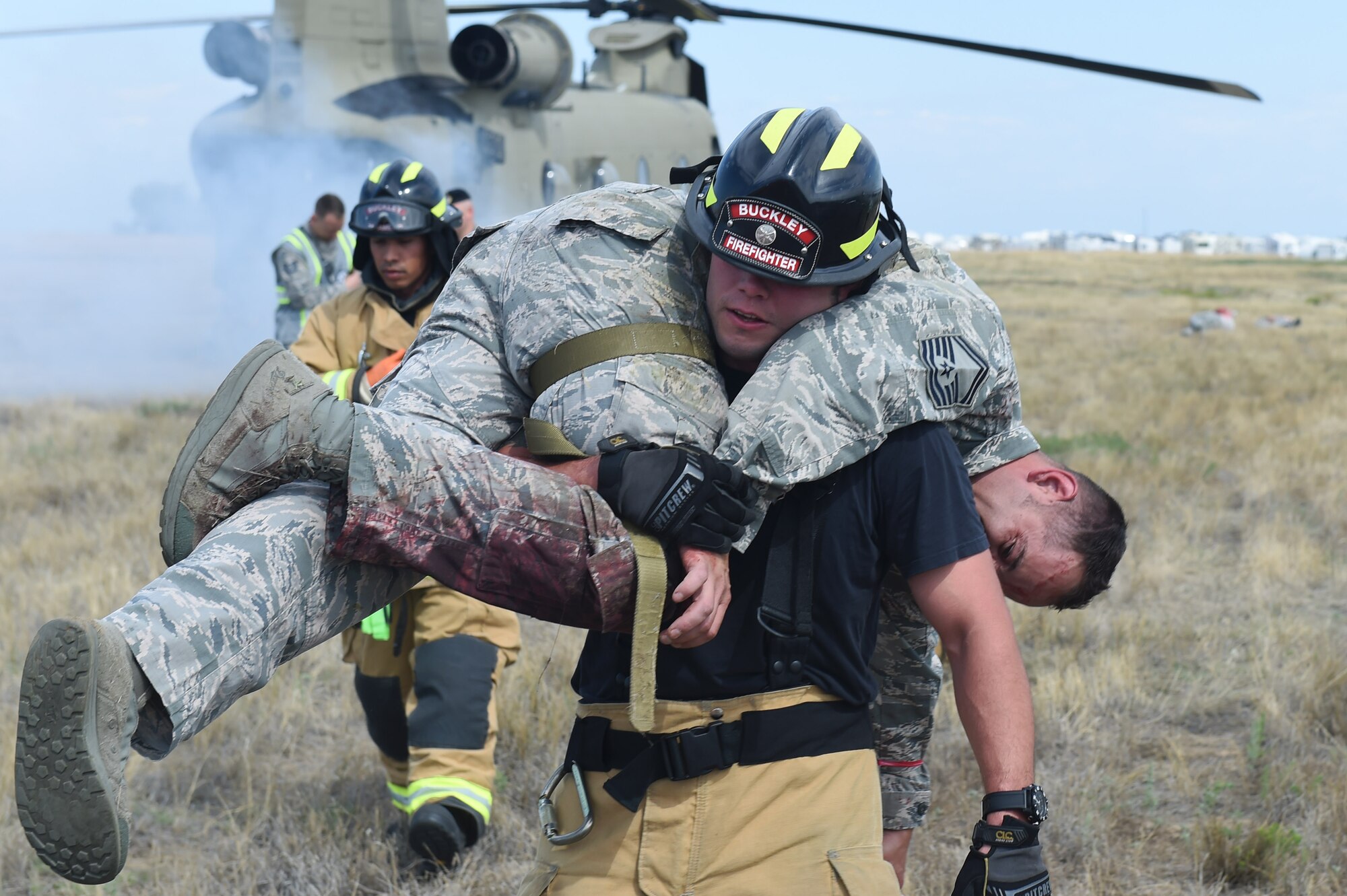 Team Buckley participated in a base-wide joint service exercise Aug. 16-18, 2017, at Buckley Air Force Base, Colo.