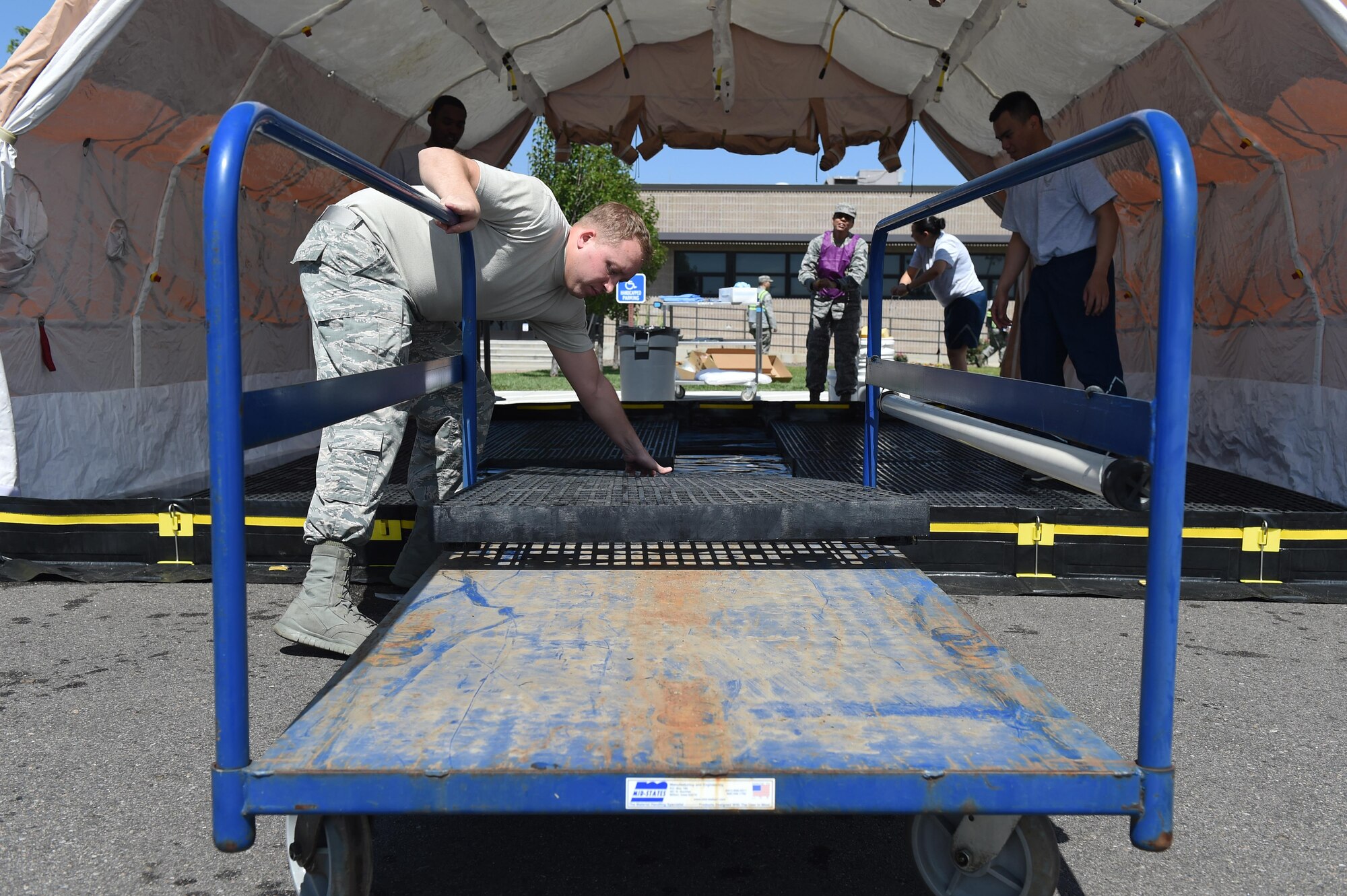 Team Buckley participated in a base-wide joint service exercise Aug. 16-18, 2017, at Buckley Air Force Base, Colo.