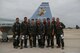 Members of the 87th Flying Training Squadron gather on the flight line after a formation flight at Laughlin Air Force Base, Texas, Aug. 18, 2017. The four T-38C Talon formation flight kicked off the day’s activities, celebrating the 100th birthday of the 87th FTS. (U.S. Air Force photo/Airman 1st Class Benjamin N. Valmoja)