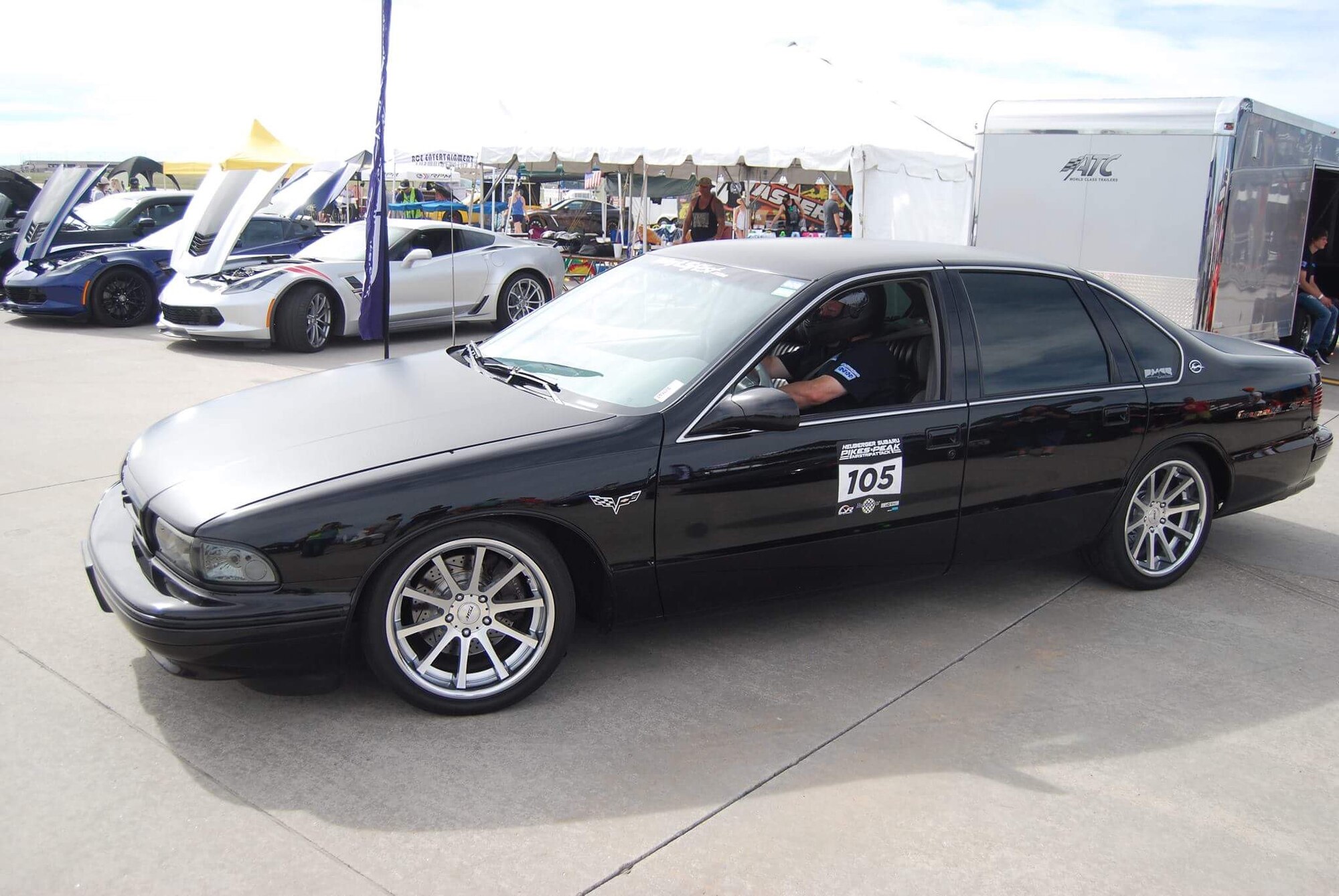 Jeff Wendling, 721st Communications Squadron video subject matter expert, and former master sergeant with the 302nd Airlift Wing, prepares to race his car against the clock June 17, 2017 at the Colorado Springs Airport, Colorado.