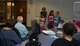 Master Sgt. Regina Rector, occupational safety manager with the 446th AW gives a class to an audience of astronomy enthusiasts at the McChord Library on Joint Base Lewis-McChord. The class is meant to prepare people to observe the total solar eclipse on August 21, 2017. (U.S. Air Force photo by David L. Yost)