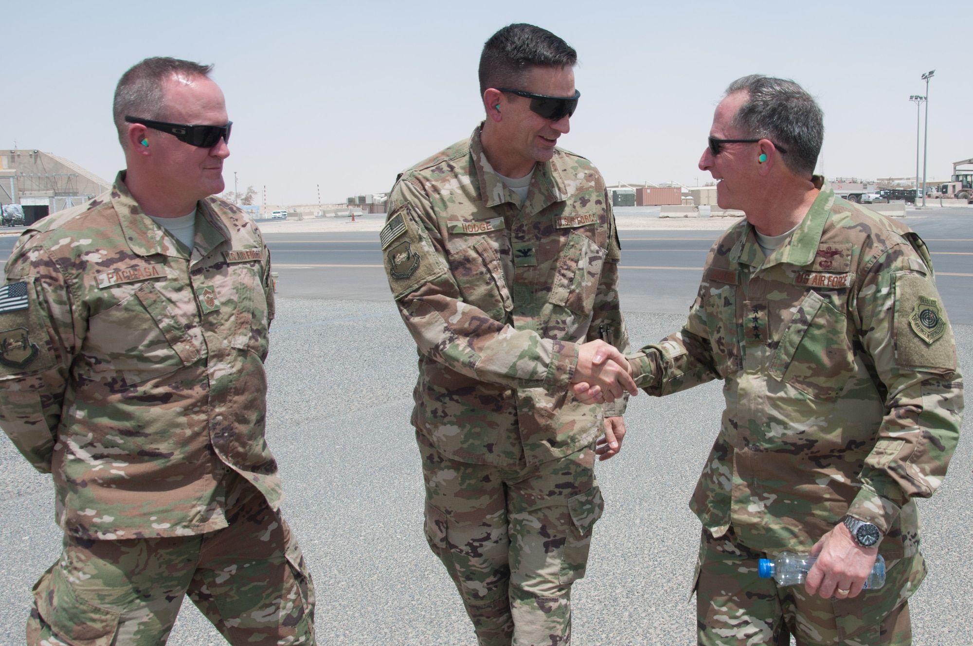 Goldfein traveled with Secretary of the Air Force Heather Wilson, visiting deployed Airmen assigned to the U.S. Air Forces Central Command area of responsibility.