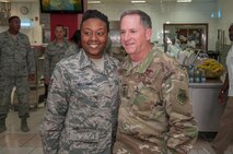 Goldfein traveled with Secretary of the Air Force Heather Wilson, visiting deployed Airmen assigned to the U.S. Air Forces Central Command area of responsibility.