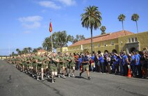 The new Marines of Kilo Company, 3rd Recruit Training Battalion, reunite with their loved ones during family day at Marine Corps Recruit Depot San Diego, today.