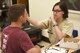 Air Force Senior Airman Kathryn Dobbs, a medic with the 180th Fighter Wing, Ohio Air National Guard, performs an eye test on a patient at Swain County High School during Smoky Mountain Medical Innovative Readiness Training in Bryson City, N.C., on Aug. 2, 2017. Smoky Mountain Medical IRT provides no cost medical, dental, vision and veterinary services to the residents of Swain County, Clay County and the surrounding areas while satisfying training requirements for active, reserve and National Guard service members and units.