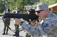 Air Force Reserve Tech. Sgt. David P.  Bowersox, Jr., 914th Security Force Squadron, prepares to fire during the International Bavarian Military Competition in Graben, Germany during the week of July 27-July 30, 2017. The competition was created in order to forge multinational and intercultural contacts amongst various militaries throughout the world. (U.S. Air Force photo by Tech. Sgt. Jared A. Jeppsen)