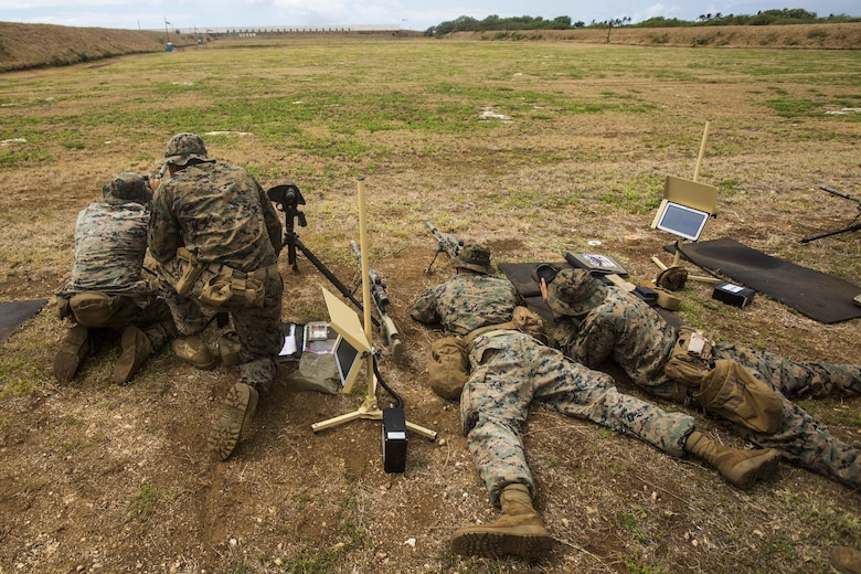 Scout sniper candidates with Weapons Company, 2nd Battalion, 3rd Marine Regiment, participate in a pre-scout sniper course at Pu’uloa Range Training Facility aboard Marine Corps Base Hawaii, August 14, 2017. The known distance qualification course involves firing at moving targets from the 300, 500, and 600 yard lines; engaging “stop and go” and “bobber” targets at the 700 and 800; shooting from the maximum range of 1,000 yards, and is designed to enhance the Marines’ capabilities to engage targets at known distances and alternate positions. (U.S. Marine Corps photo by Lance Cpl. Isabelo Tabanguil)