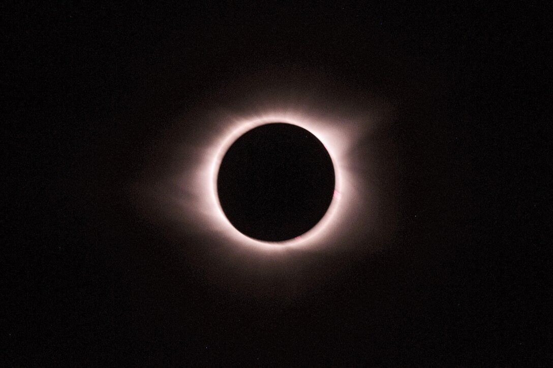 This image shows the Aug. 21, 2017, solar eclipse in totality from South Carolina.