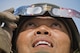 Capt. Vincent Alipio, assigned to the 349th Medical Squadron, Travis AFB, Calif., observes through his eclipse glasses as the moon passes in front of the sun during a total solar eclipse at Young Air Assault Strip, Fort McCoy, Wis., Aug. 21, 2017, while participating in exercise Patriot Warrior.