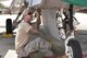 U.S. Air Force Staff Sgt. Joshua Herriott, a flightline avionics technician, attaches a targeting pod on an F-16 Fighting August 9, 2017 at the Ohio Air National Guard’s 180th Fighter Wing in Swanton, Ohio. Red Flag is a joint-exercise that includes air-to-air and air-to-ground scenarios in a realistic combat environment to insure aircrews are always ready for worldwide deployment. (U.S. Air National Guard photo by Airman Hope Geiger)