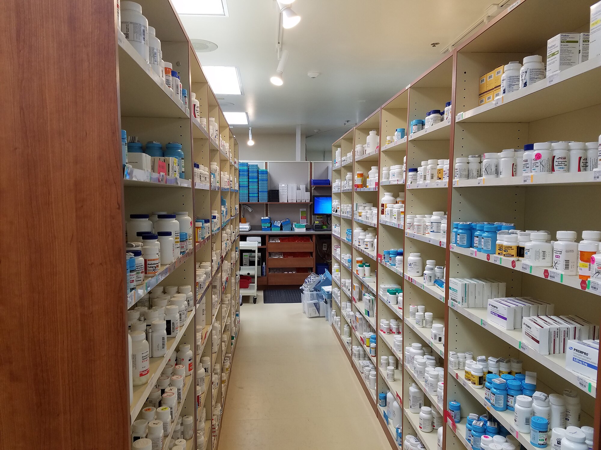 Medication storage prior to the July renovations are displayed July 24, 2017, at Malmstrom Air Force Base, Mont. (Courtesy photo)