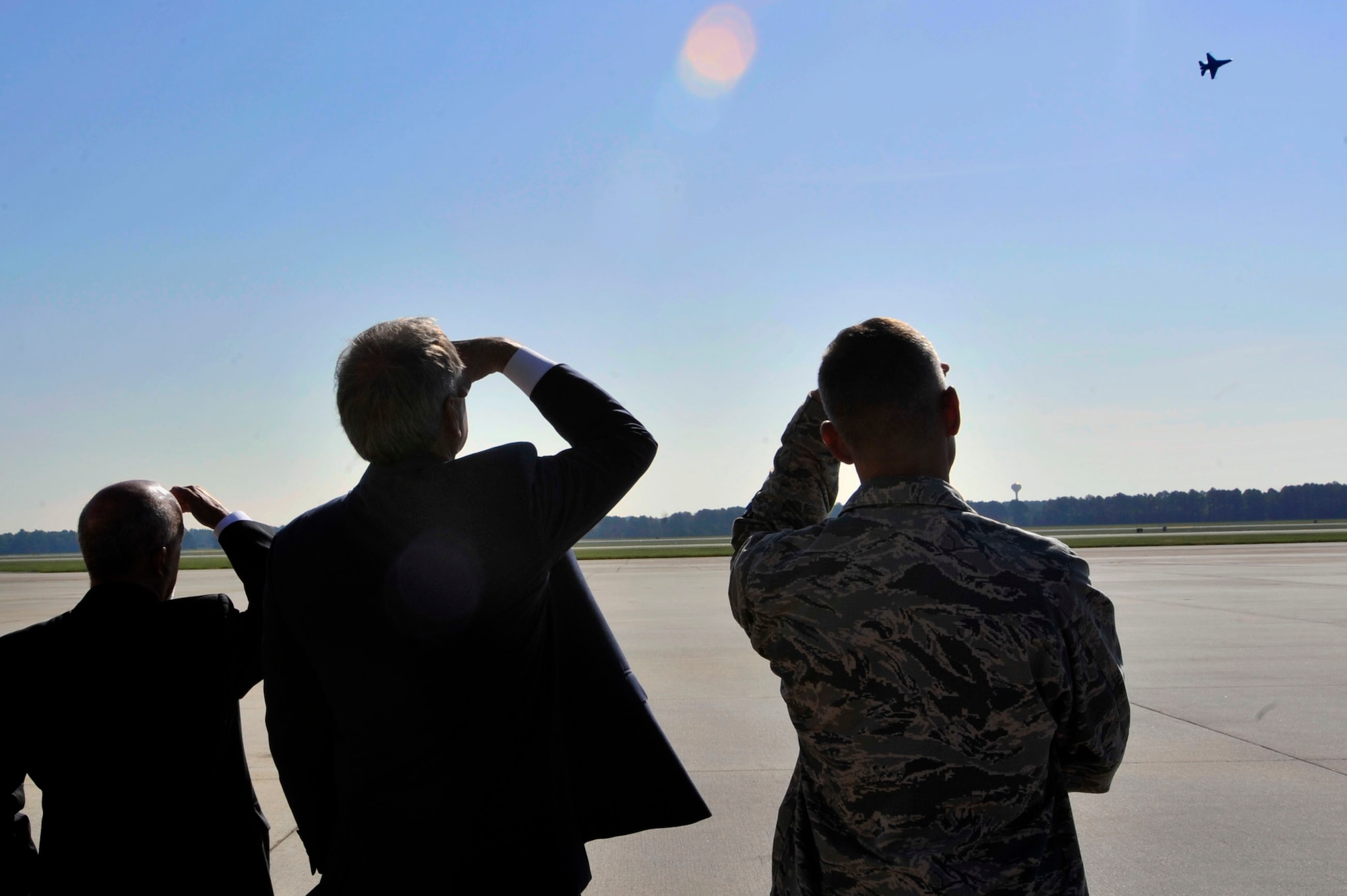 The spectators attended a 20th Fighter Wing mission brief and observed the F-16 Viper Demonstration Team practice.