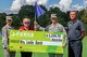 Leadership from the 20th Force Support Squadron presents Leslie Barch, Team Shaw spouse, center left, with a check for winning the “Hole-In-One Insurance” jackpot, a prize for making a hole-in-one at the Carolina Lakes Golf Course, at Shaw Air Force Base, S.C., Aug. 22, 2017.