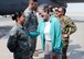 Secretary of the Air Force Heather Wilson speaks with U.S. Air Force Tech. Sgt. Justinne Doyle, NCO in-charge of decentralized material support with the 23rd Expeditionary Aircraft Maintenance Unit, at Al Udeid Air Base, Qatar, Aug. 15, 2017. During the visit Wilson and Air Force Chief of Staff Gen. David L. Goldfein spent time with Airmen, learning about their contributions to U.S. Air Forces Central Command. (U.S. Air Force photo by Tech. Sgt. Bradly A. Schneider)