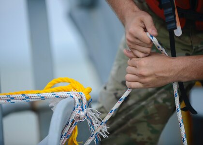 The 7th Transportation Brigade (Expeditionary) conducted hurricane preparation exercises at Third Port at Joint Base Langley-Eustis, Aug. 22, 2017.